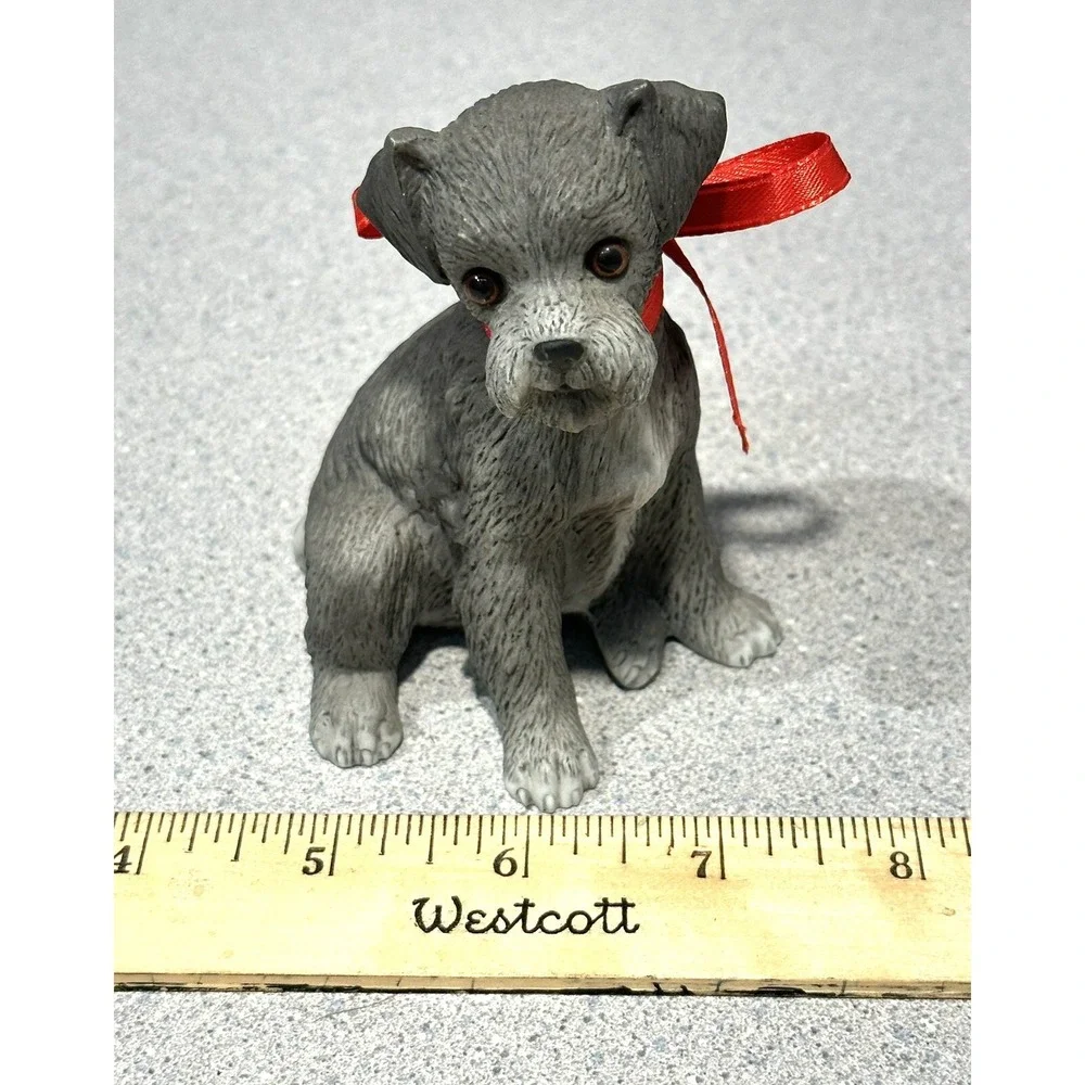 Retro Whiskers By Martha Carey‎ Gray Dog Figurine #2606 EUC
